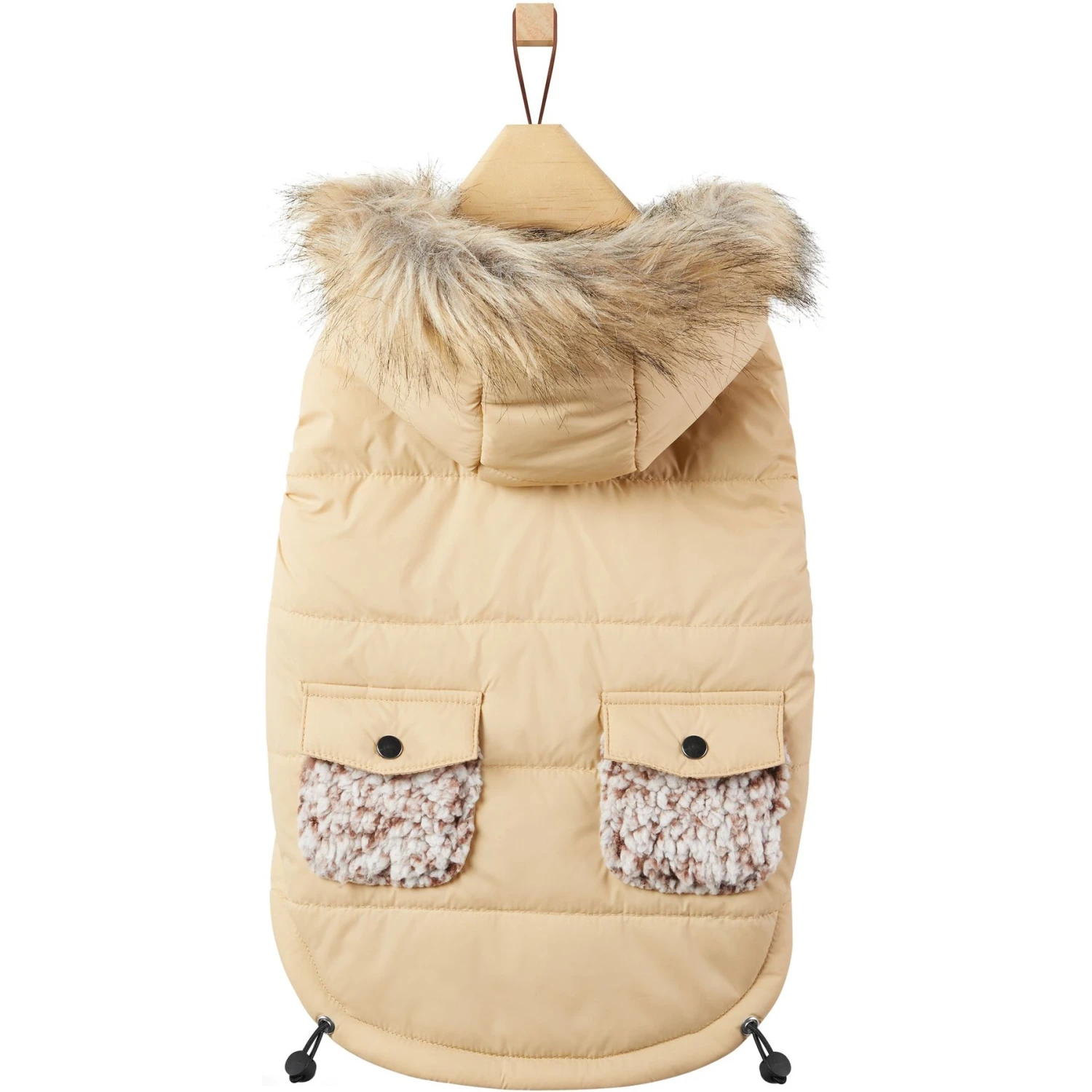 Frisco Heavy Weight Matte Quilted Dog & Cat Parka with Cozy Fleece Lining