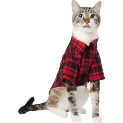 Frisco Red Tartan Plaid Dog & Cat Flannel Shirt