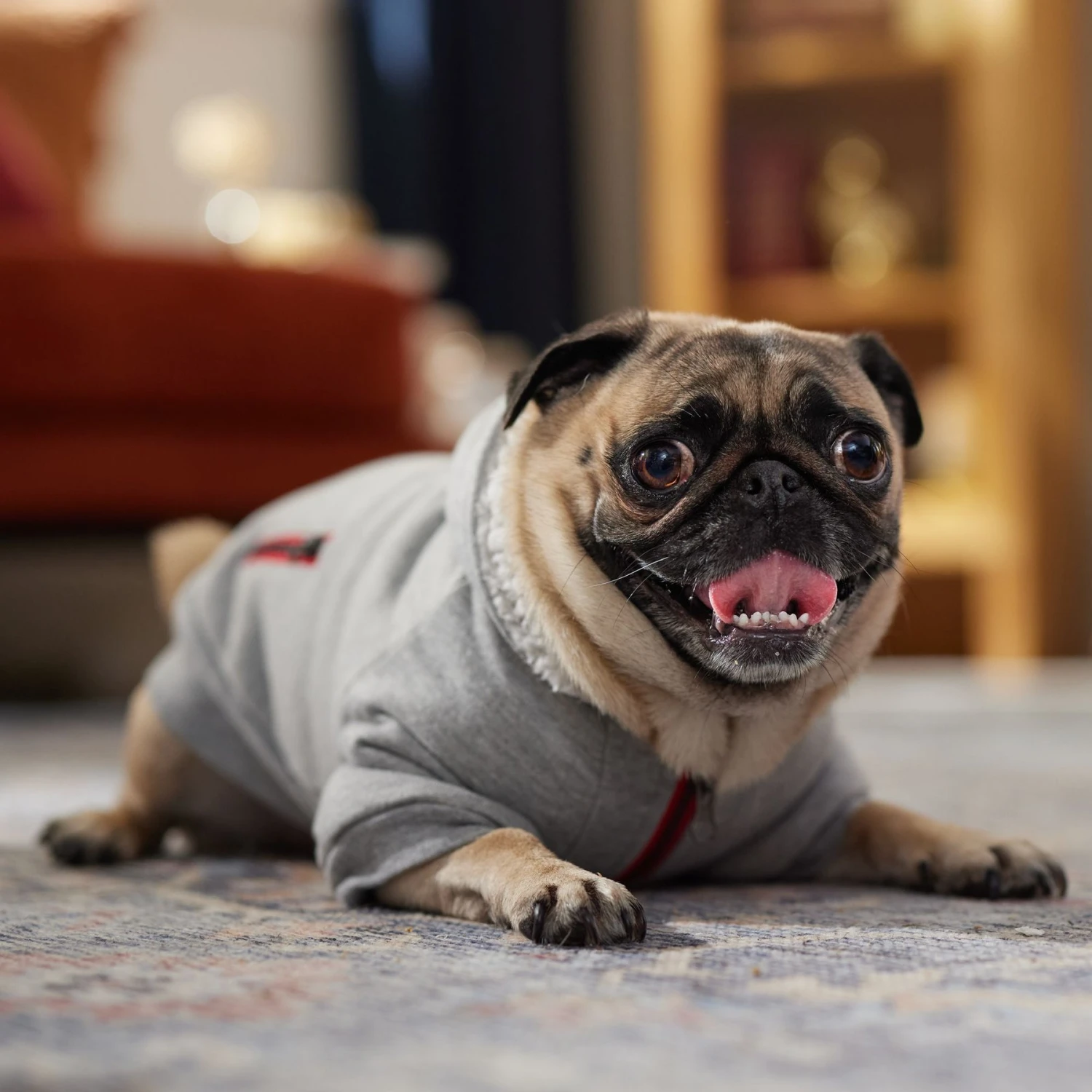 Frisco Sweatshirt Fleece Dog & Cat Hoodie with Sherpa Lining