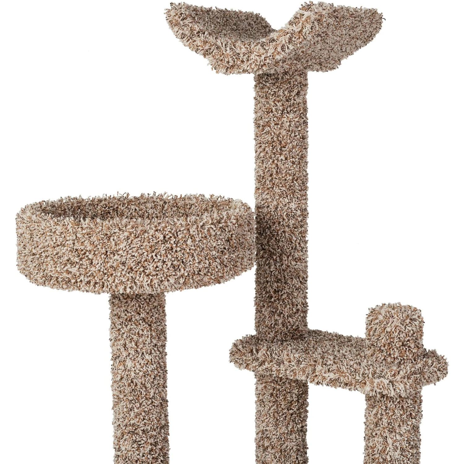 Frisco 64-in Real Carpet Wooden Cat Tree and Condo