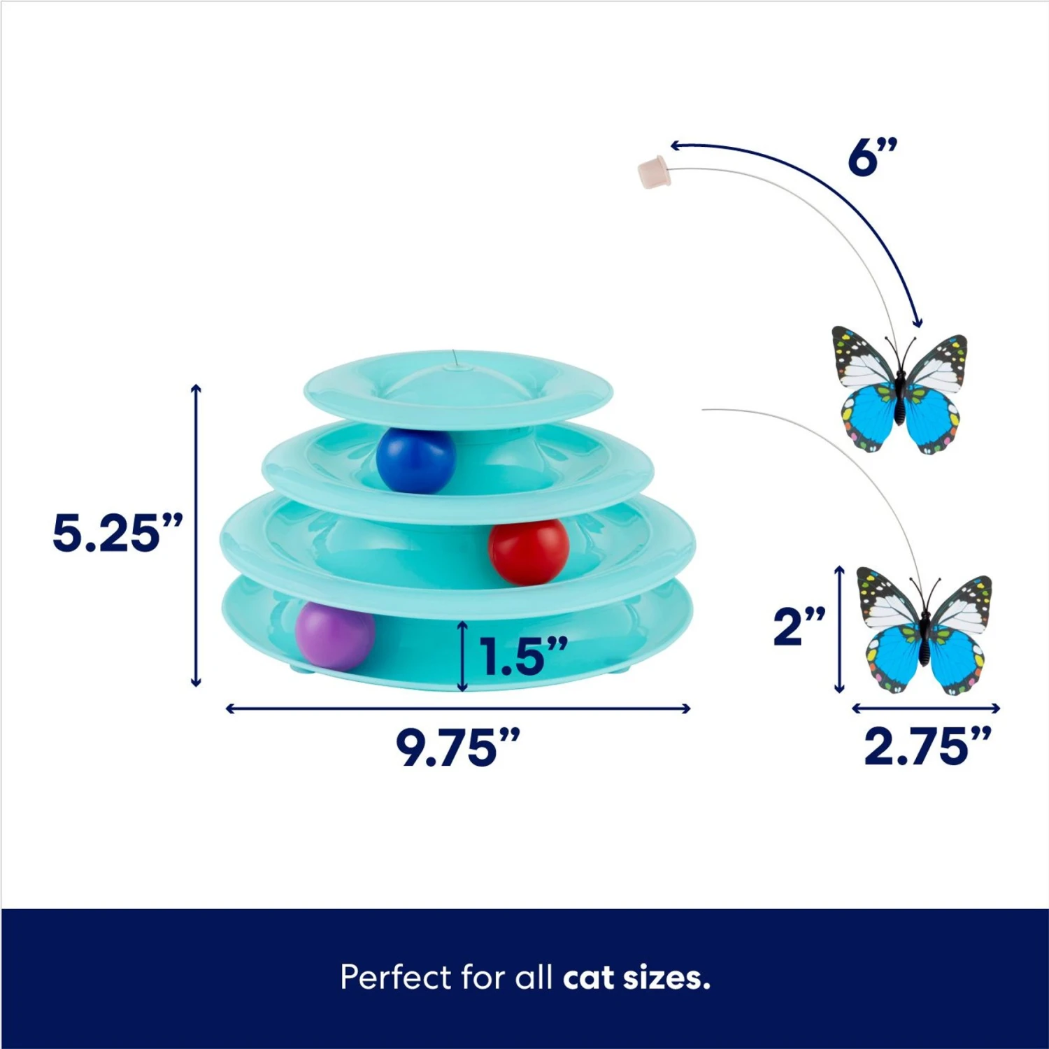 Frisco Foldable Play Tri-Tunnel Cat Toy & Frisco Butterfly Cat Tracks Cat Toy