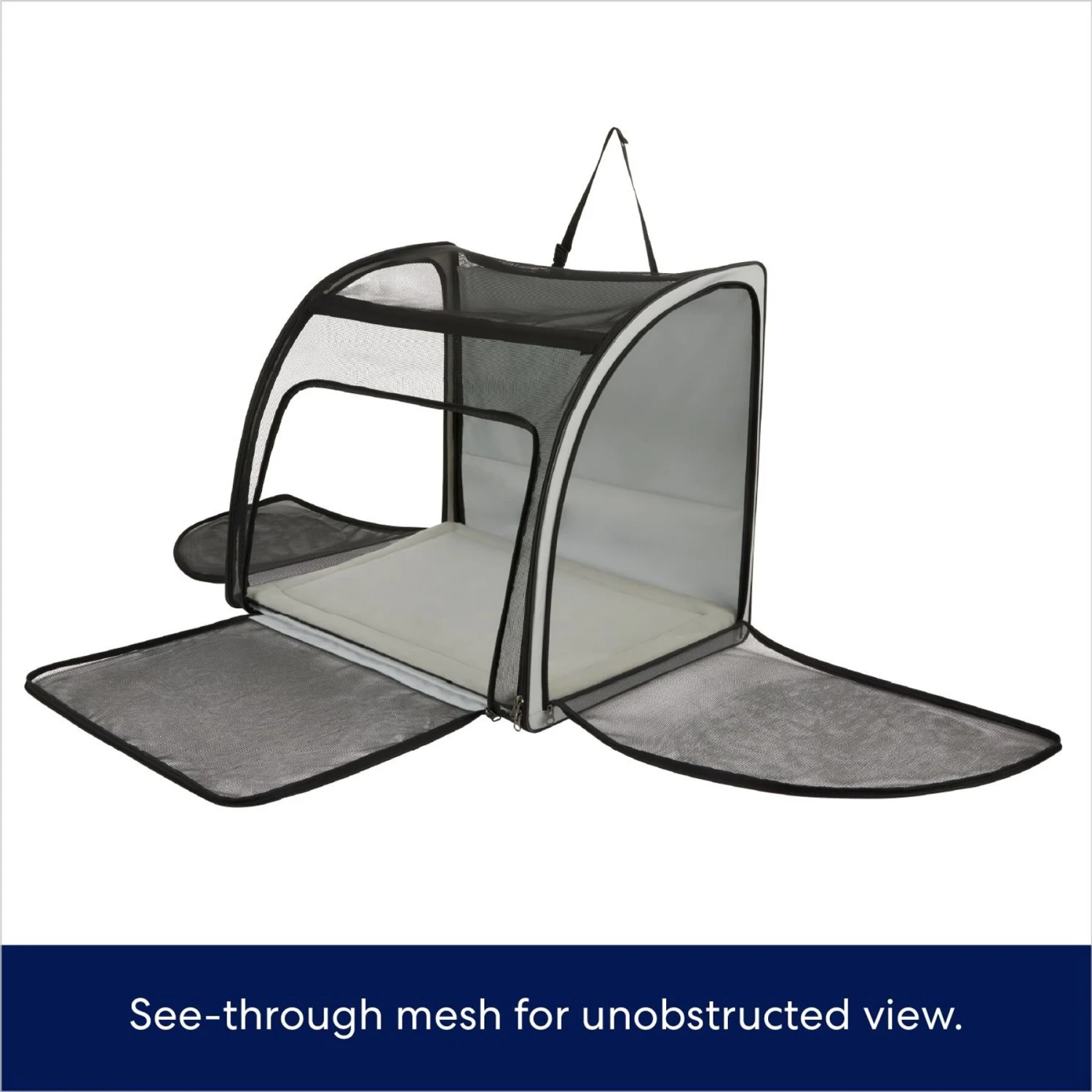 Frisco Travel Safety Dog & Cat Carrier & Pet Fit For Life Collapsible Portable Litter Box with Collapsible Bowl