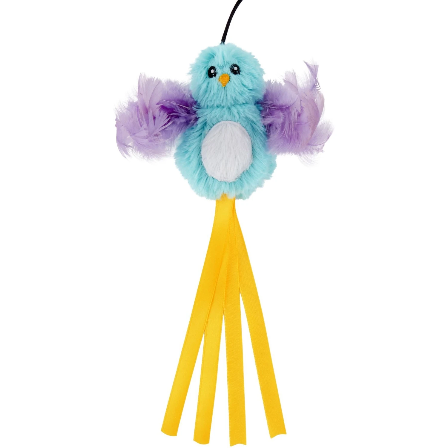 Frisco Fabric Teaser Wand Cat Toy & Frisco Bird with Feathers Teaser Wand Cat Toy with Catnip