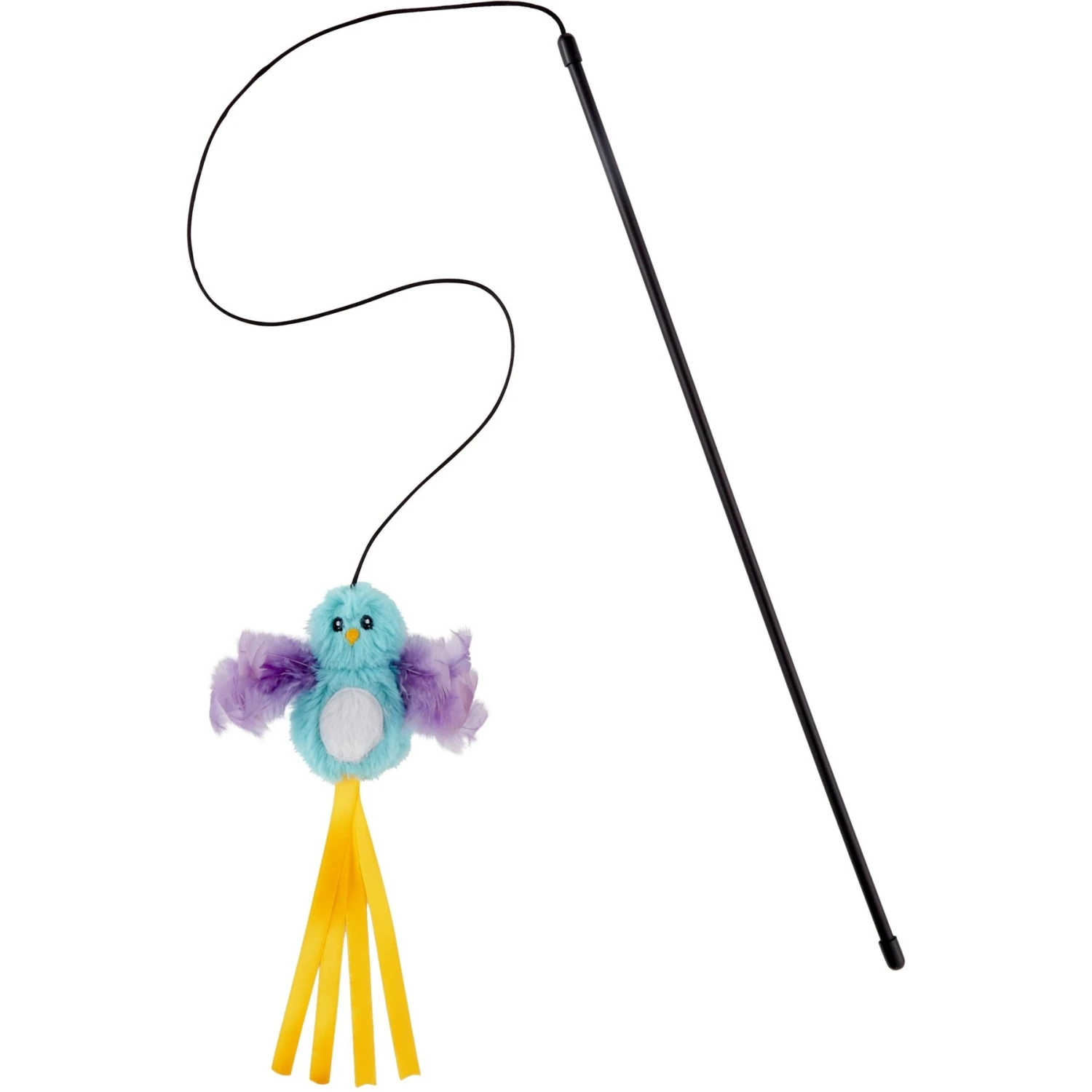 Frisco Colorful Springs Cat Toy & Frisco Bird with Feathers Teaser Wand Cat Toy with Catnip